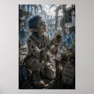 Póster Fe Sincera / Payaso / Exposición de Plantas