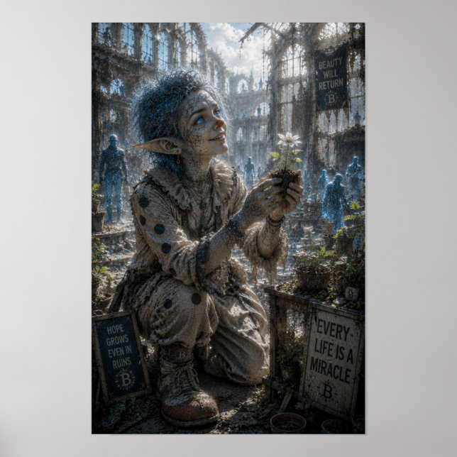 Póster Fe Sincera / Payaso / Exposición de Plantas (Frente)