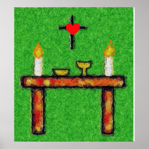 Póster Fe y adoración