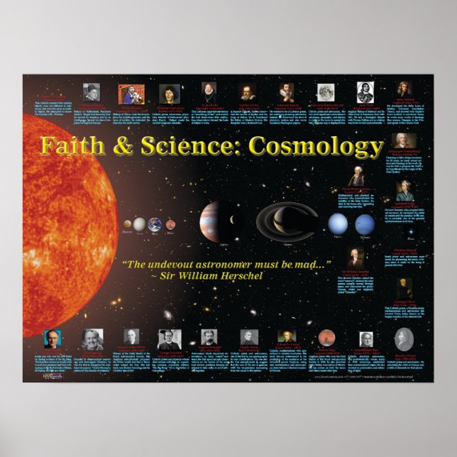 Póster Fe y ciencia: Cosmología (Frente)
