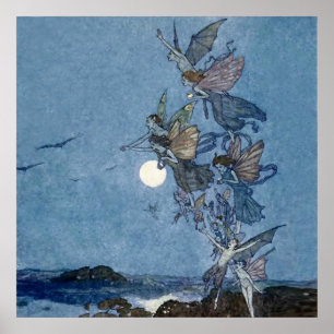 Póster "Fe y duendes" de Edmund Dulac desde "El temp"