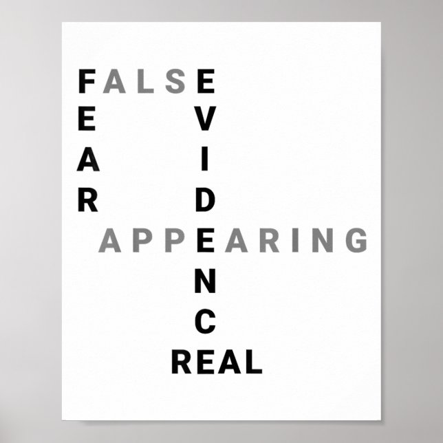 Póster Fear False Evidence Appearing Real Motivational  (Frente)