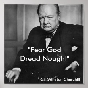 Póster Fear God, Dred Nought - churchill poster