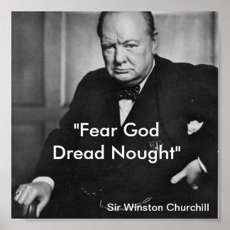 Póster Fear God, Dred Nought - churchill poster