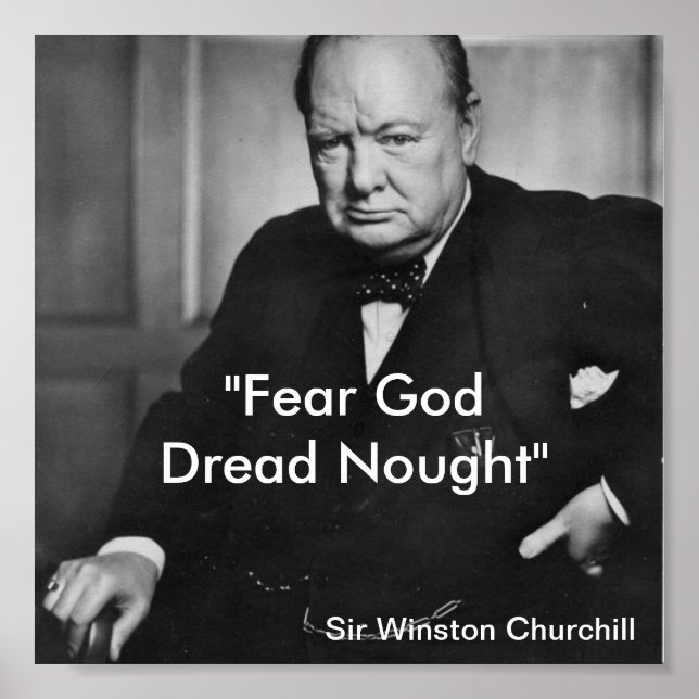 Póster Fear God, Dred Nought - churchill poster (Frente)
