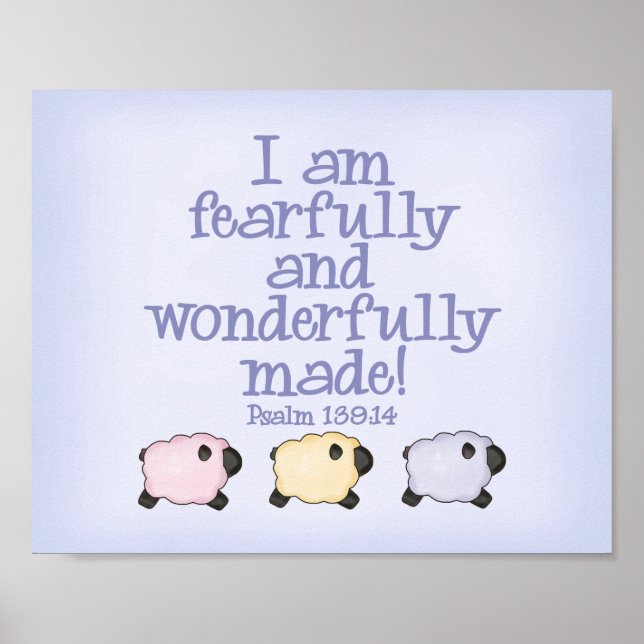 Póster Fearfully and Wonderfully Made  8x10 Print - Blue (Frente)