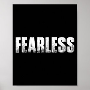 Póster Fearless Workout Motivation Entrepreneur Gym Fitne