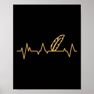 Póster Feather Vintage Heartbeat Ama a los pueblos indíge