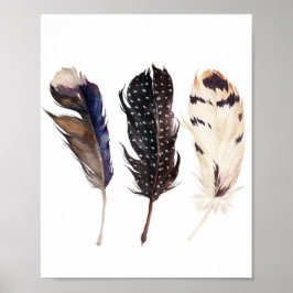 Póster Feathers Wall Art, Feathers Printable,