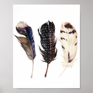 Póster Feathers Wall Art, Feathers Printable,