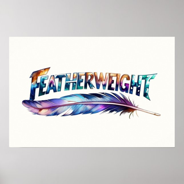 Póster Featherweight Feather - MMA Kick Boxing Gym Lover (Frente)
