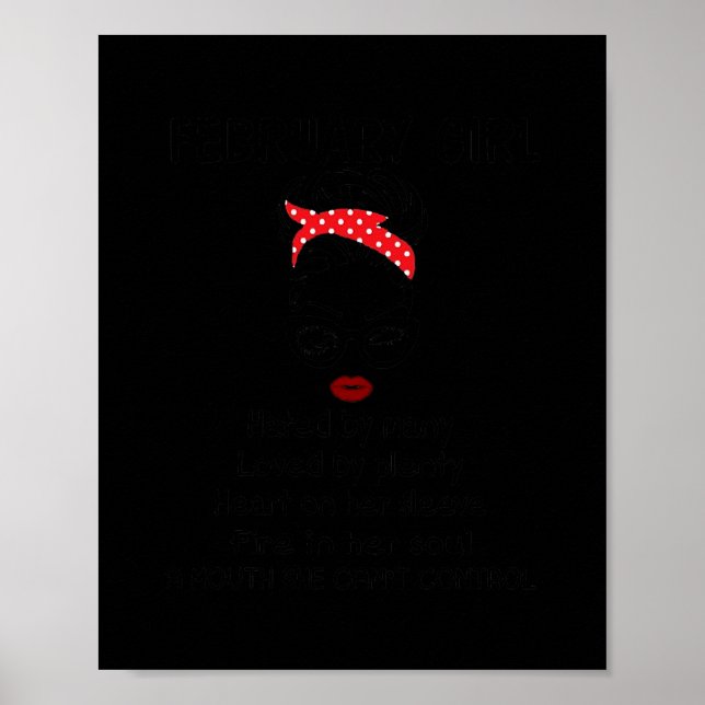 Póster Febrero Chica Odiado Por Muchos Amados Por El Plac (Frente)