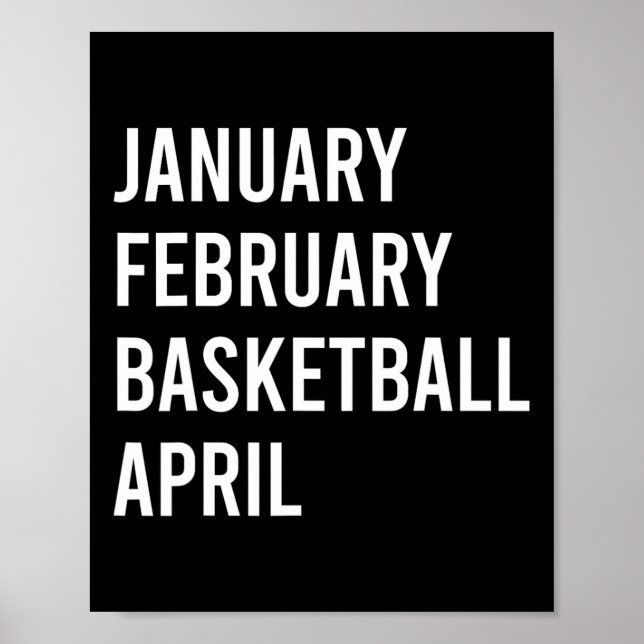 Póster Febrero Febrero Baloncesto Baloncesto Fun Balonces (Frente)