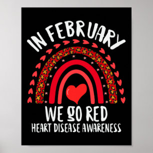 Póster Febrero Vamos Red Heart Disease Awareness Red Rai