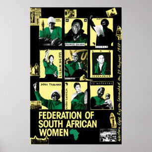 Póster Federación de Sudáfrica cartel político de Sudáfri