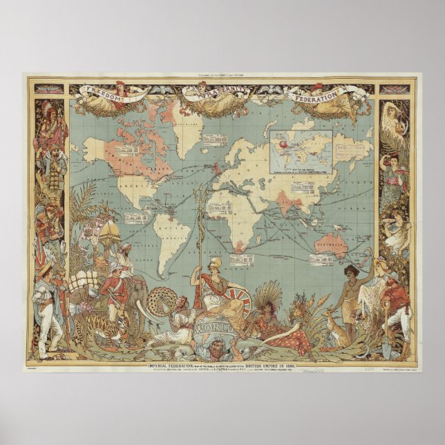 Póster Federación Imperial 1886 | Walter Crane (Frente)