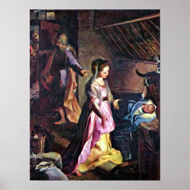 Póster Federico Barocci - Nacimiento de Cristo (Frente)