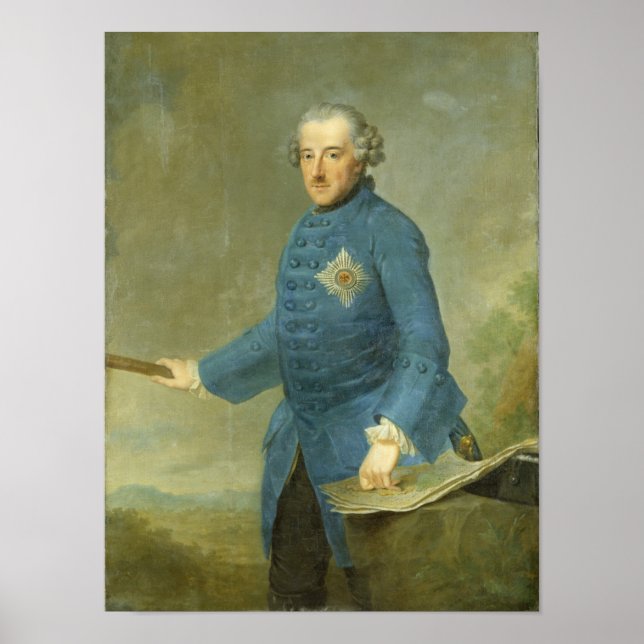 Póster Federico II el Grande de Prusia, c.1770 (Frente)
