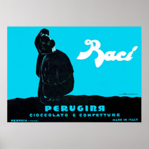 Póster Federico Seneca. Perudina Cioccolato y Confetal