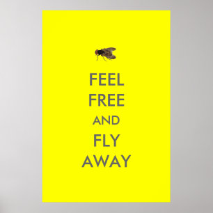 Póster Feel Free and Fly Away Poster