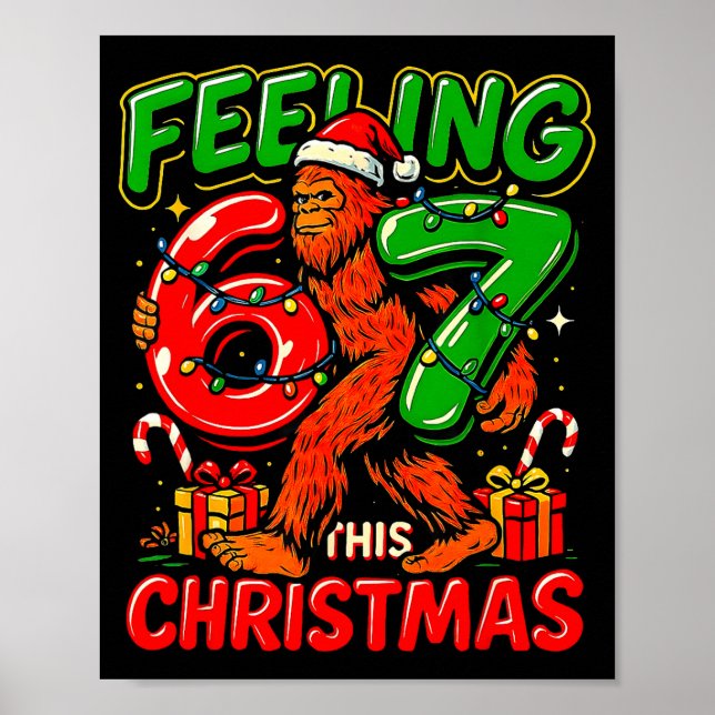 Póster Feeling 67 This Christmas Funny Bigfoot  (Frente)