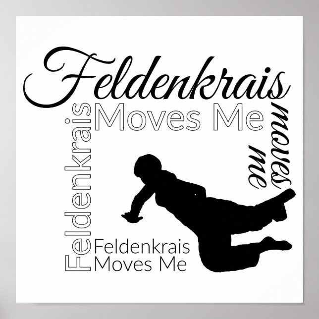 Póster Feldenkrais me mueve Poster | Blanco y negro (Frente)