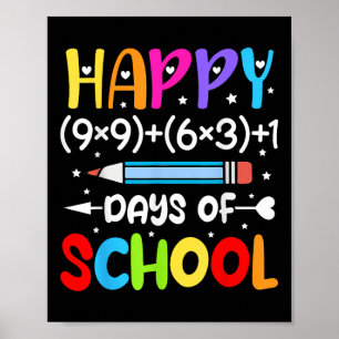 Póster Felices 100 días de clases 100 días Mamáes más int