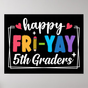 Póster Felices 5° Graduados De Vie De Vuelta Al Profesor 