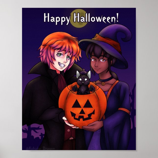 Póster Felices disfraces de Halloween (Frente)