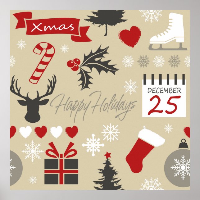 Póster Felices Fiestas (Frente)