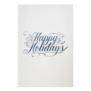 Póster Felices Fiestas Feliz Navidad Familia Año Nuevo