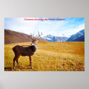 Póster Felices Fiestas Mi Cazador Recolector