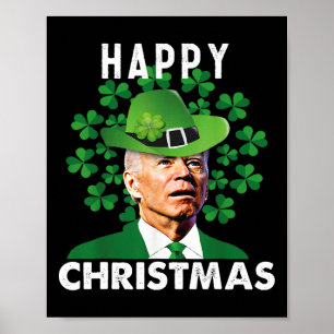 Póster Felices Navidades Confundieron al gracioso Joe Bid