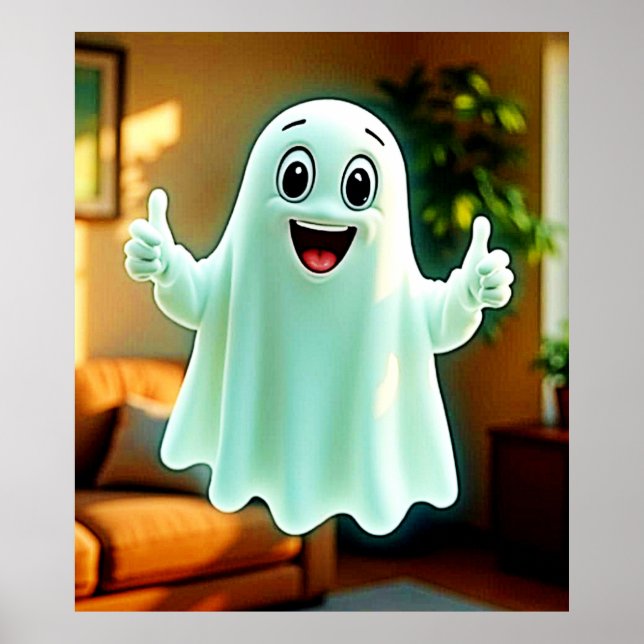 Póster Felices palmaditas de fantasma (Frente)