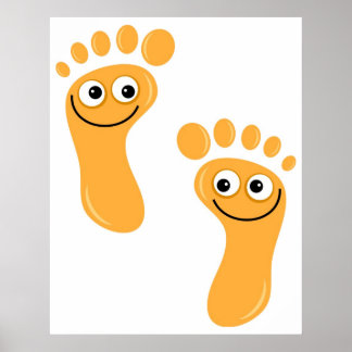 Póster Felices pies Naranjas