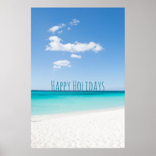 Póster Felices vacaciones ir a la playa