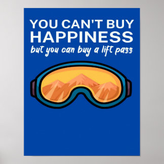 Póster Felicidad compra el pase de elevación_