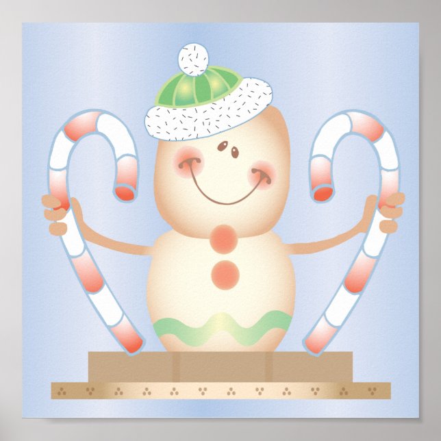 Póster FELICIDAD DE Smore_Gingerbread_Man_and_Candycane_  (Frente)