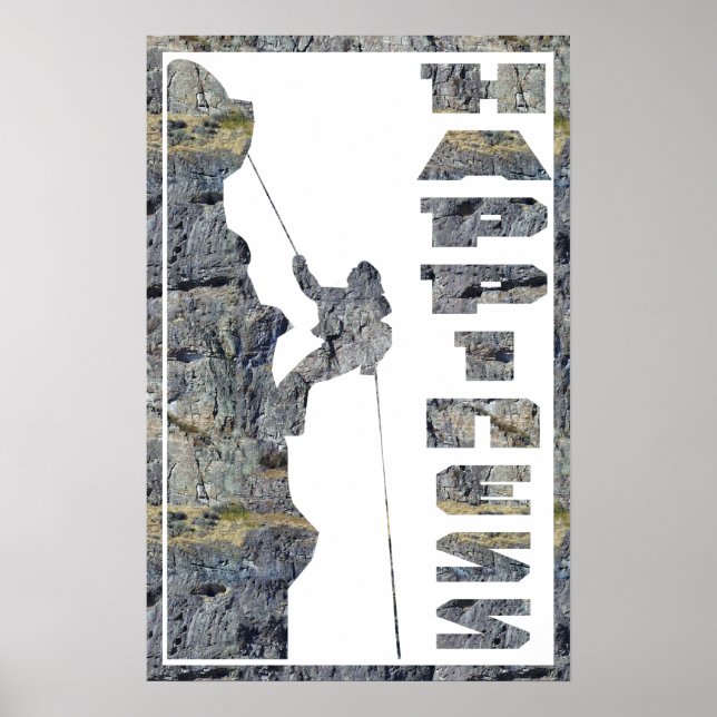 Póster Felicidad: Escalada de rock (Frente)