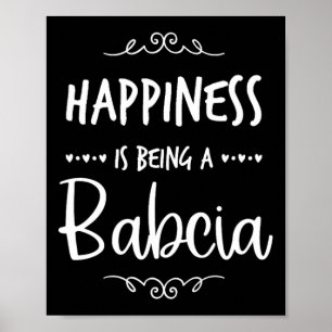 Póster Felicidad siendo una abuelita polaca