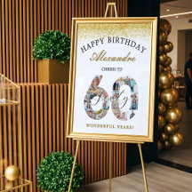 Felicidades Cumpleaños Brindis Por 60 Años Collage