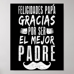 Póster Felicidades Papa gracias por ser el mejor padre