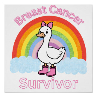Póster Felicidades por ser una superviviente de cáncer de