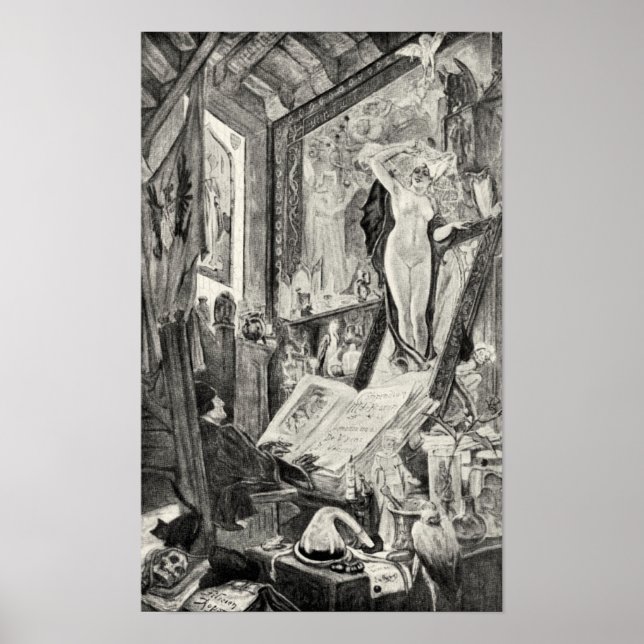 Póster Felicien Rops - Testigos (Frente)