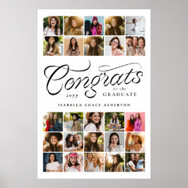 Póster Felicitaciones a la graduada 25 de la fiesta de gr