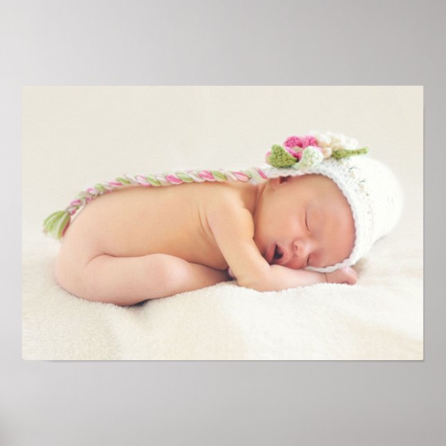 Póster Felicitaciones a la niña bebé (Frente)