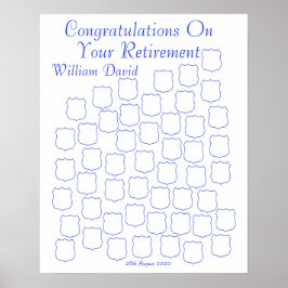 Póster Felicitaciones a oficial de policía retirado