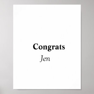 Póster felicitaciones agregar texto con su nombre editabl