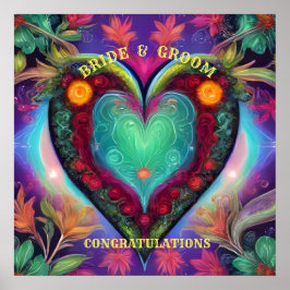 PÓSTER FELICITACIONES DE BRIDE Y GROOM