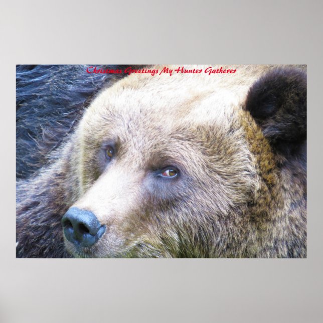 Póster Felicitaciones de Navidad a mi encuentro de cazado (Frente)